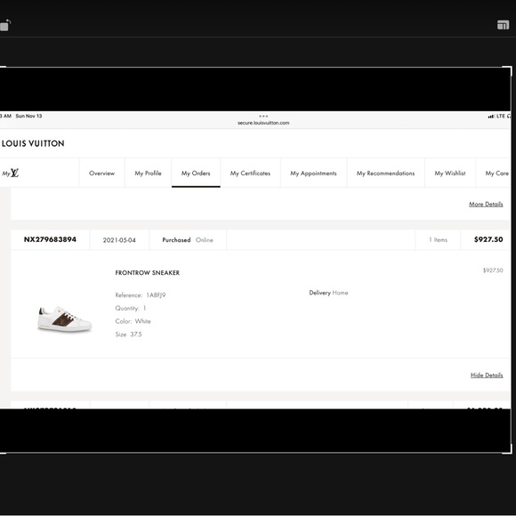 💯 AUTHENTIC Louis Vuitton *EXCELLENT COND* Front Row Sneakers w/ LV Print. - Picture 10 of 11